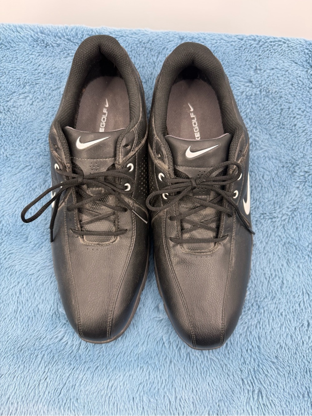Nike Durasport III Black Golf Leather Shoes Men's Size 11.5